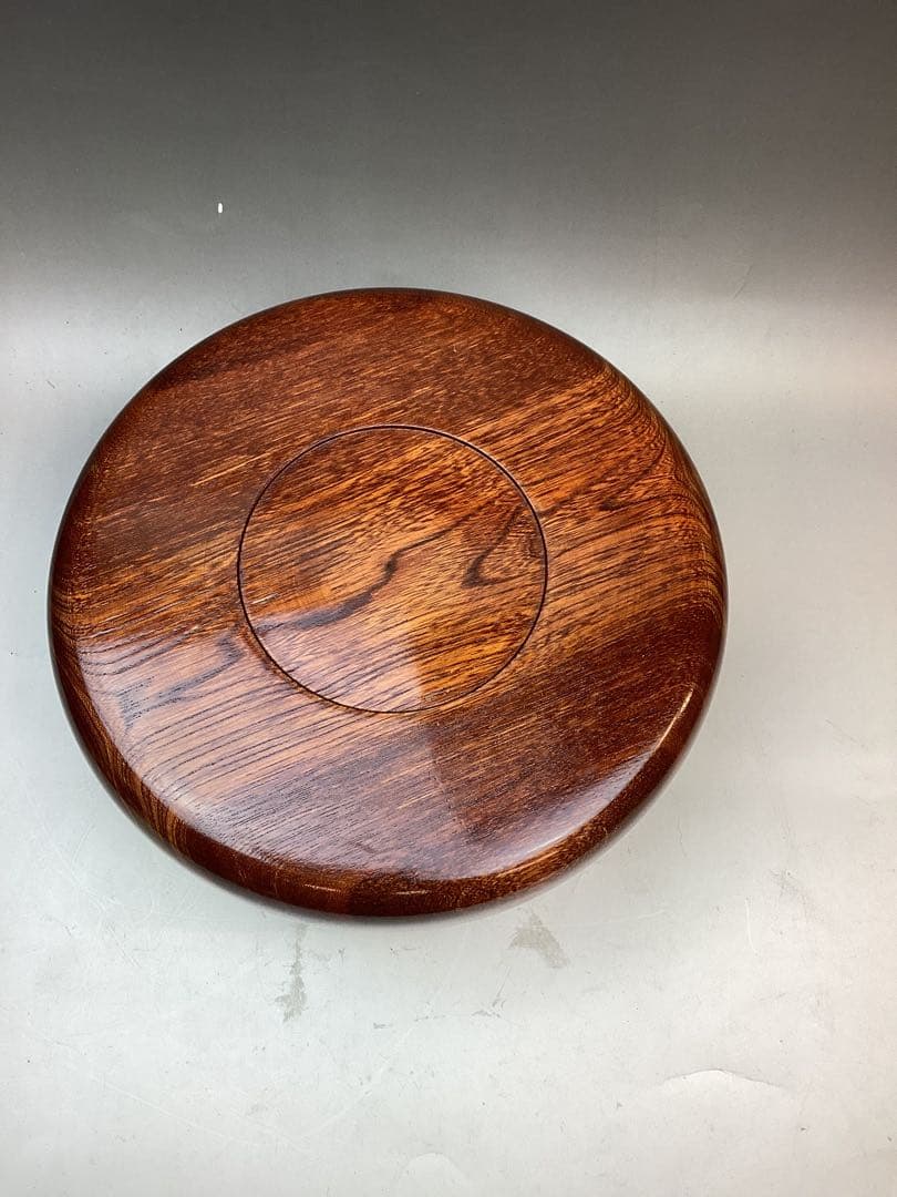 〈未使用〉木製￼ 御茶櫃　ちゃびつ くり抜き　茶道具　直径27cm　送料込み