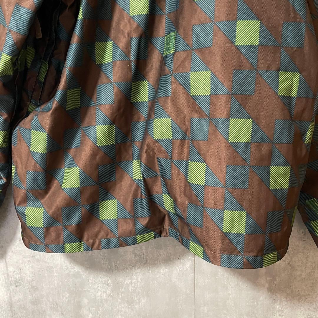 Burtonバートンスキーウェアスノーボードジャケットパーカーフード付き総柄希少
