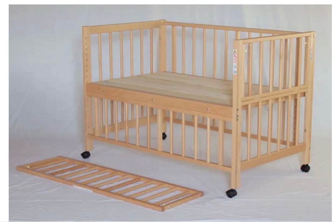 【国産サワベビー】ベッドサイドベッド　S型スクレ