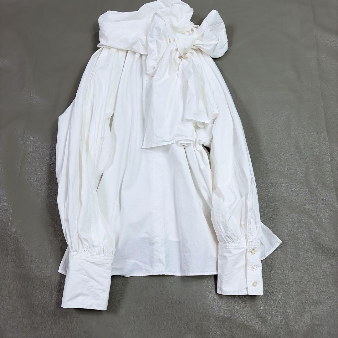 Whim Gazette ウィムガゼット ボウタイドルマンブラウス ホワイト Ｆ