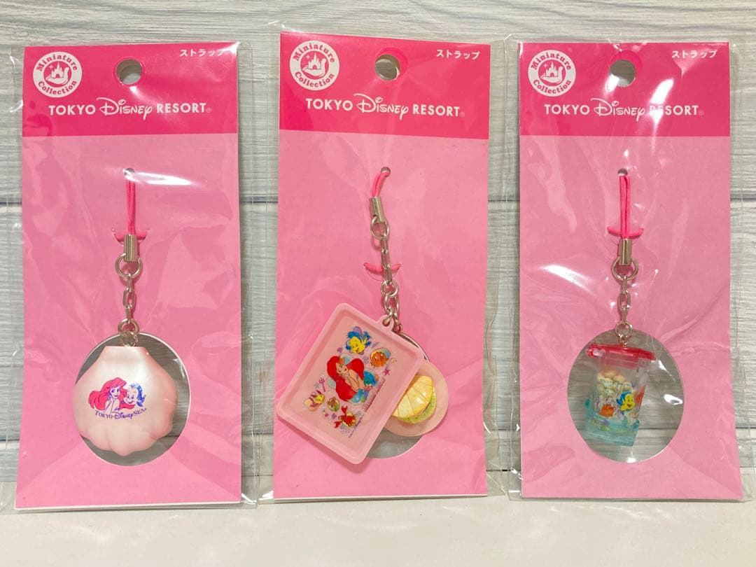 リトルマーメイド　アリエル　ストラップ　ディズニー　めじるしアクセサリー