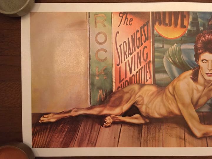 ビンテージ 70s デヴィッドボウイ ダイアモンドの犬 ポスター デッドストック