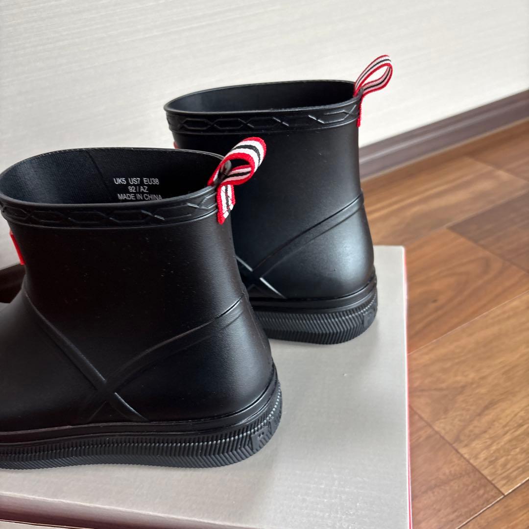 HUNTER ブラック レインブーツ US 7