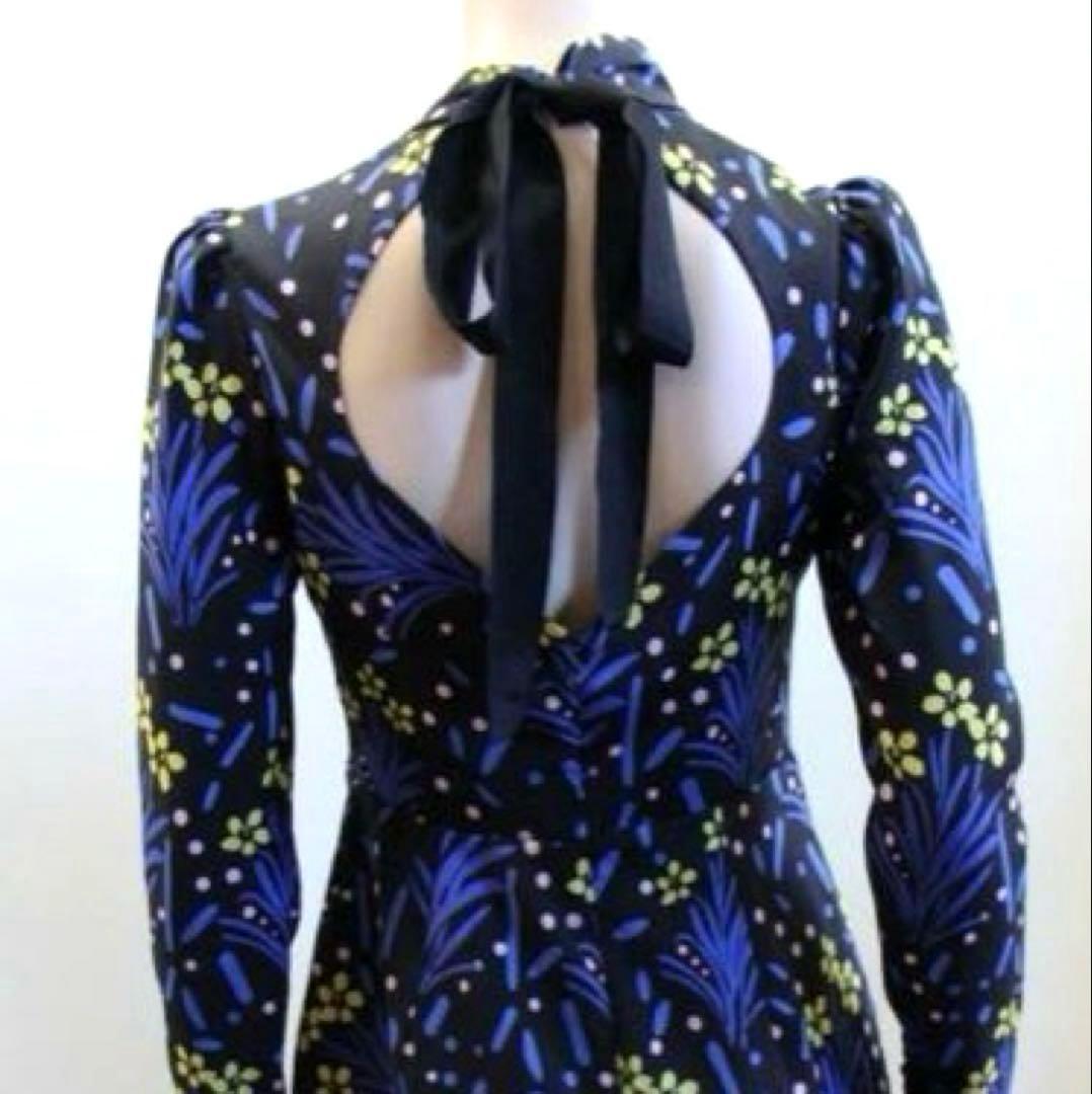 SelfPortrait花柄バックオープン ミニワンピース