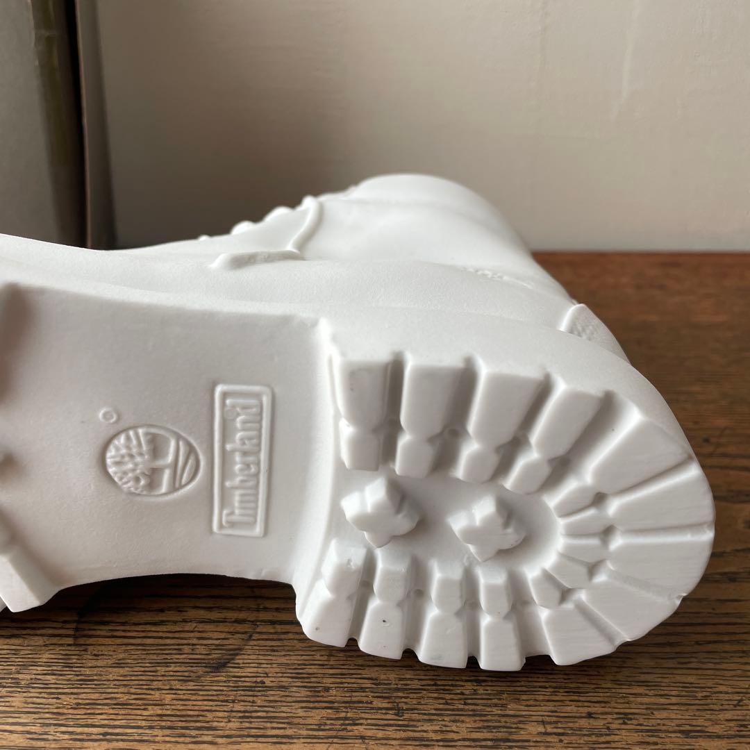 ティンバーランド　オリジナル　イエローブーツ　オブジェ　花瓶　陶器　白