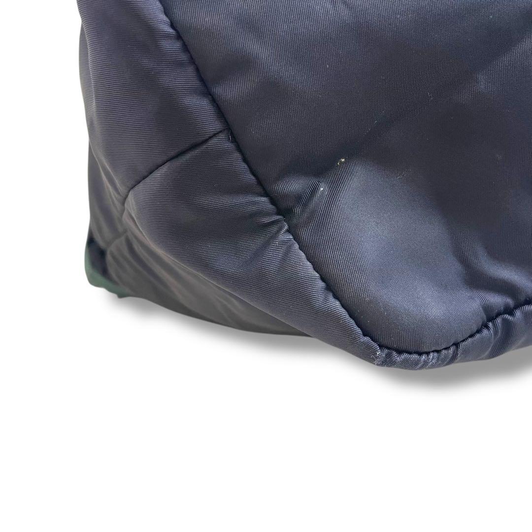 【人気】プラダ リバーシブル トートバッグ ナイロン ネイビー グリーン