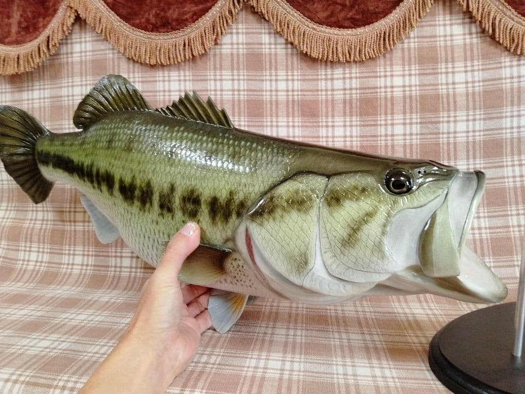 ハンドメイド　62cmブラックバス 魚模型　釣り　フィギュア　レプリカ　置物