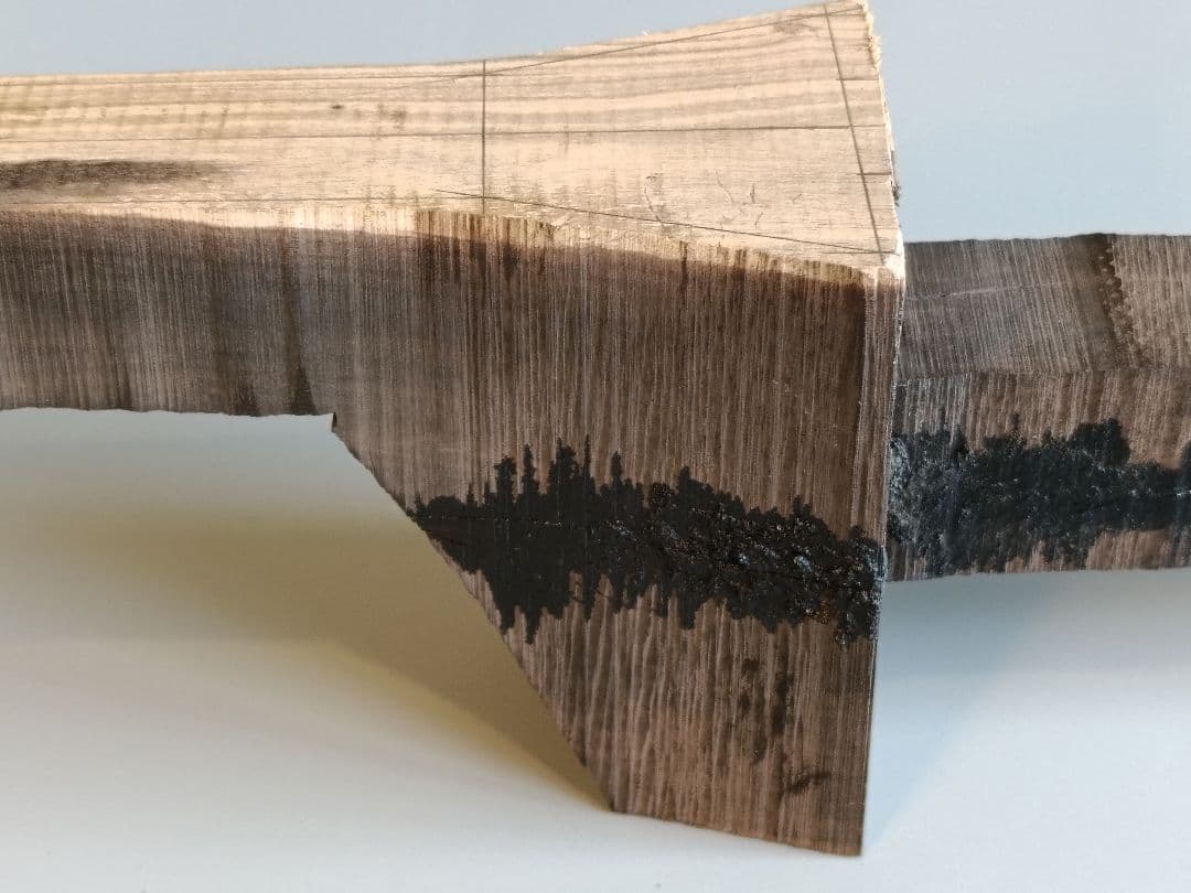希少 沖縄三線用 棹材 沖縄本島今帰仁産黒木原木令和6年7月木取り済 その2