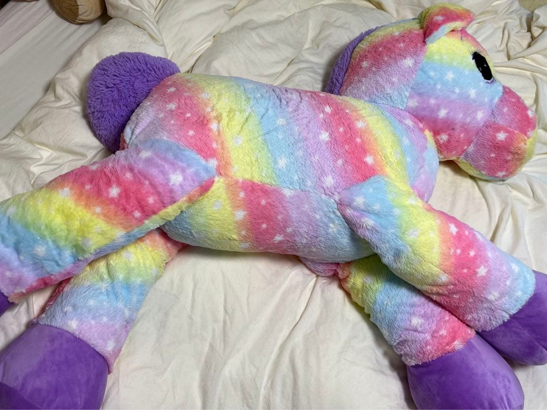 ユニコーン 超巨大 ぬいぐるみ レインボー