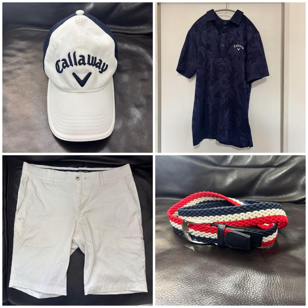 Callaway ゴルフウェア 上下セット キャップ ベルト