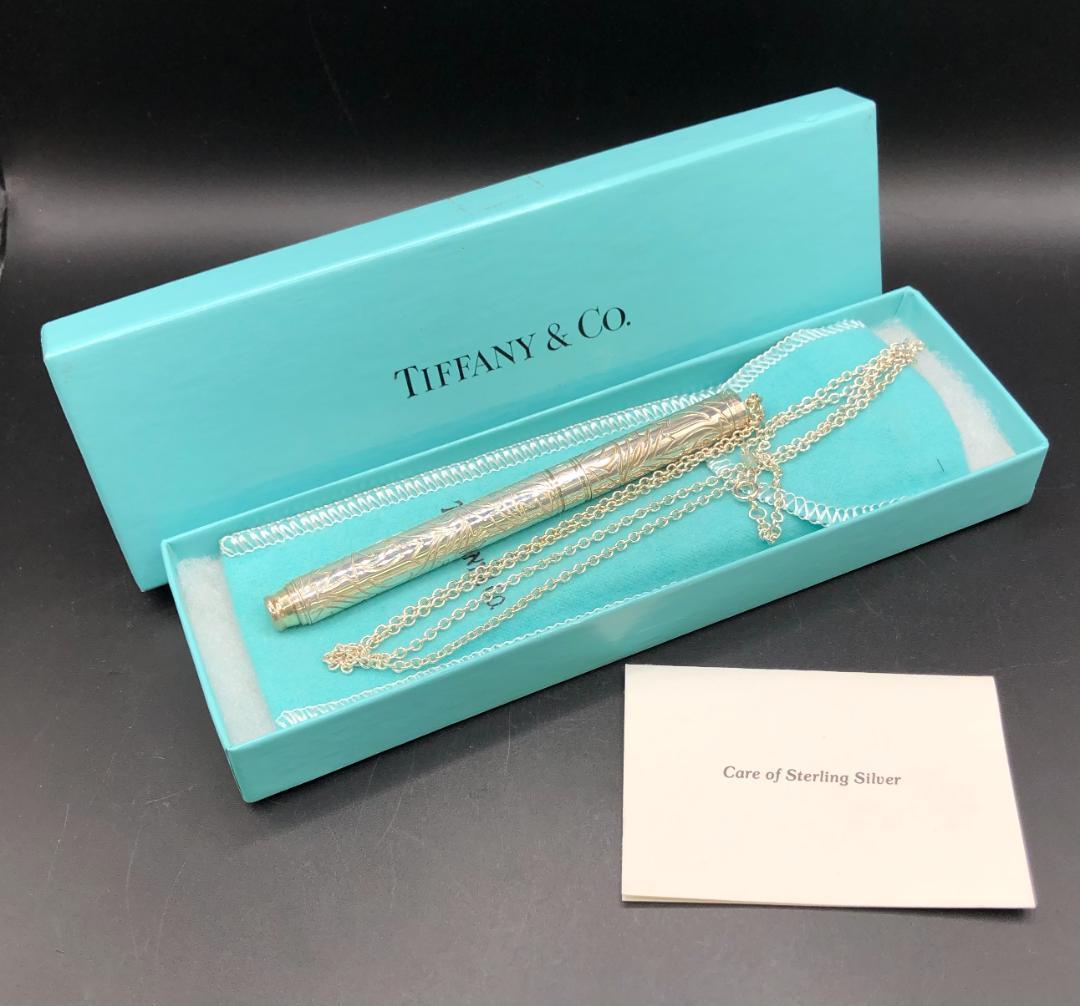 【MATS-19】◆ティファニー◆リーフデザインボールペンネックレス◆