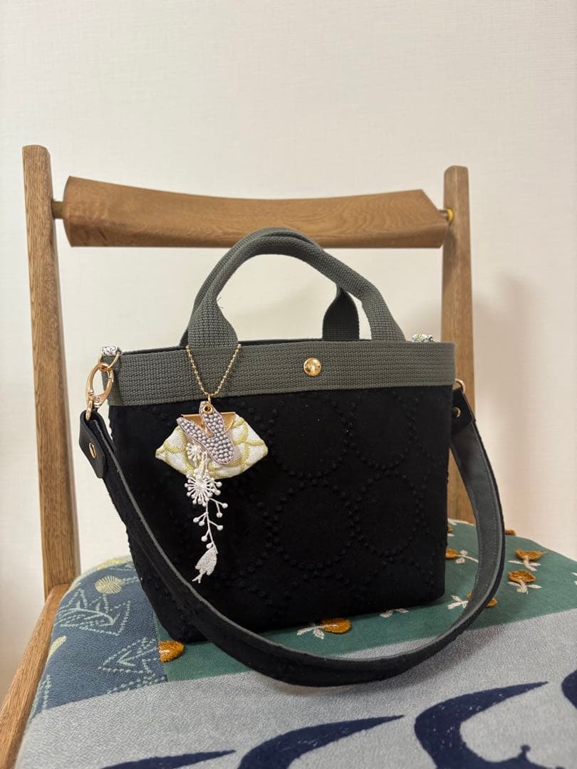 再販△ミナペルホネン△ハンドメイド△2way tape bag light