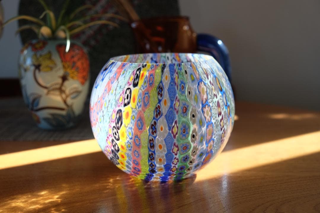 ミルフィオリ 吹きガラス 花瓶 検/辻和美 澤田和香奈 黒川登紀子/田子美紀