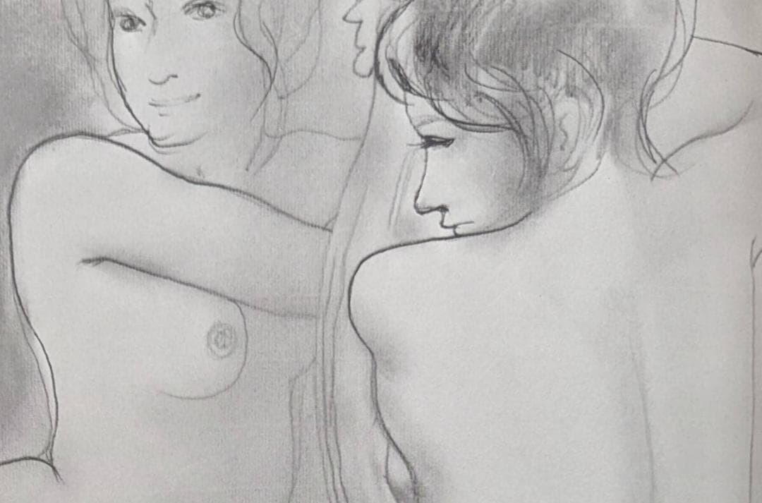 古沢岩美、「鏡」、厳選、希少画集・額装画、限定800部、新品高級額 額装付