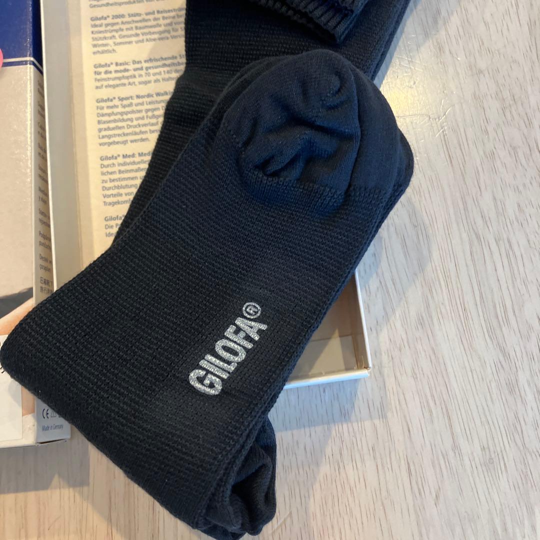 GILOFA 2000 着圧ソックス Mサイズ ブラック2箱