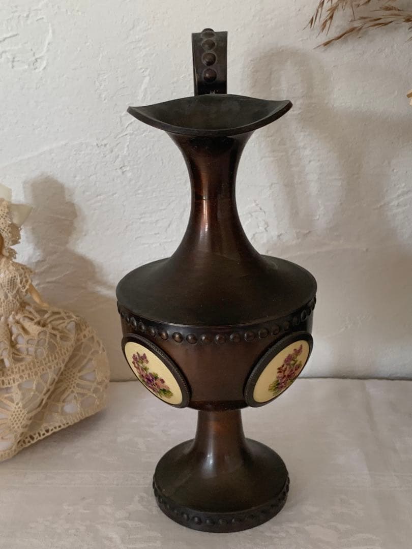 フランスアンティーク　ピッチャー　水差し　プチポアン　ブロカント