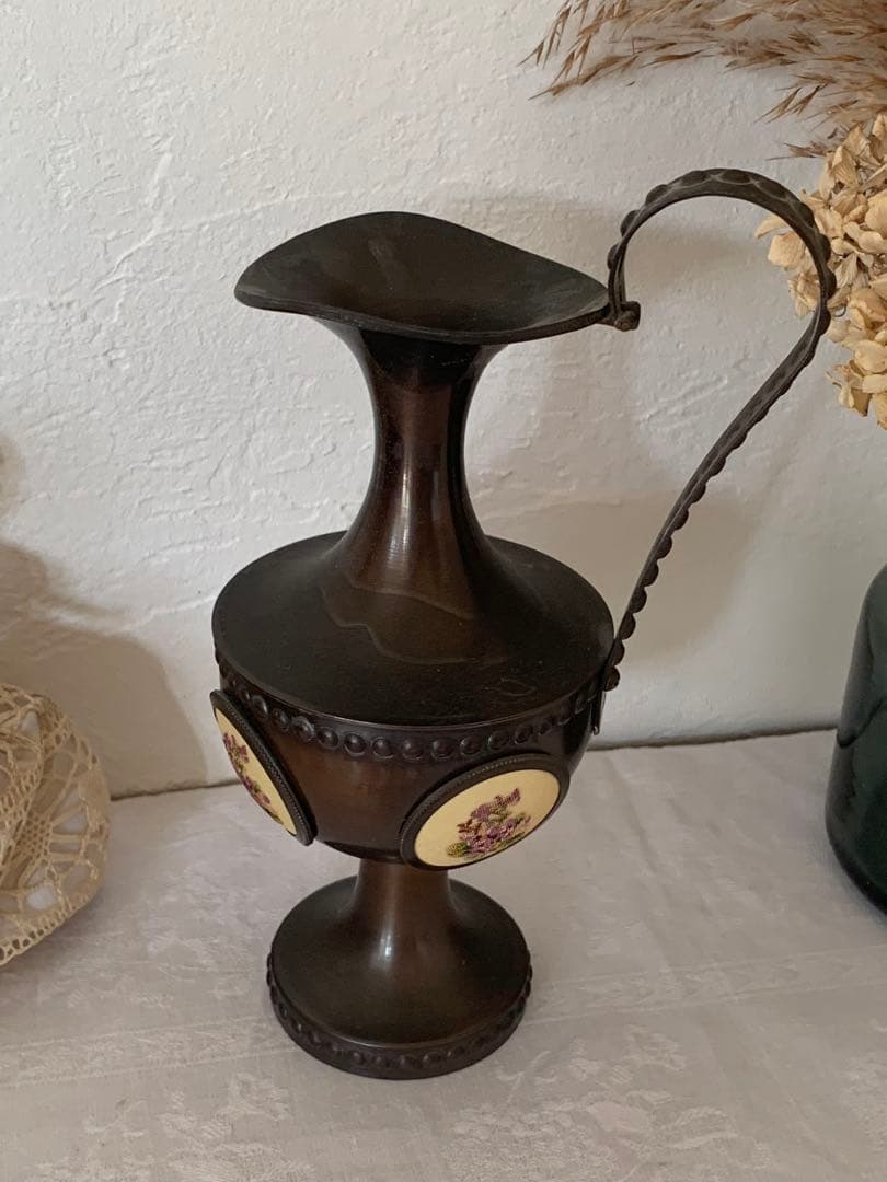 フランスアンティーク　ピッチャー　水差し　プチポアン　ブロカント