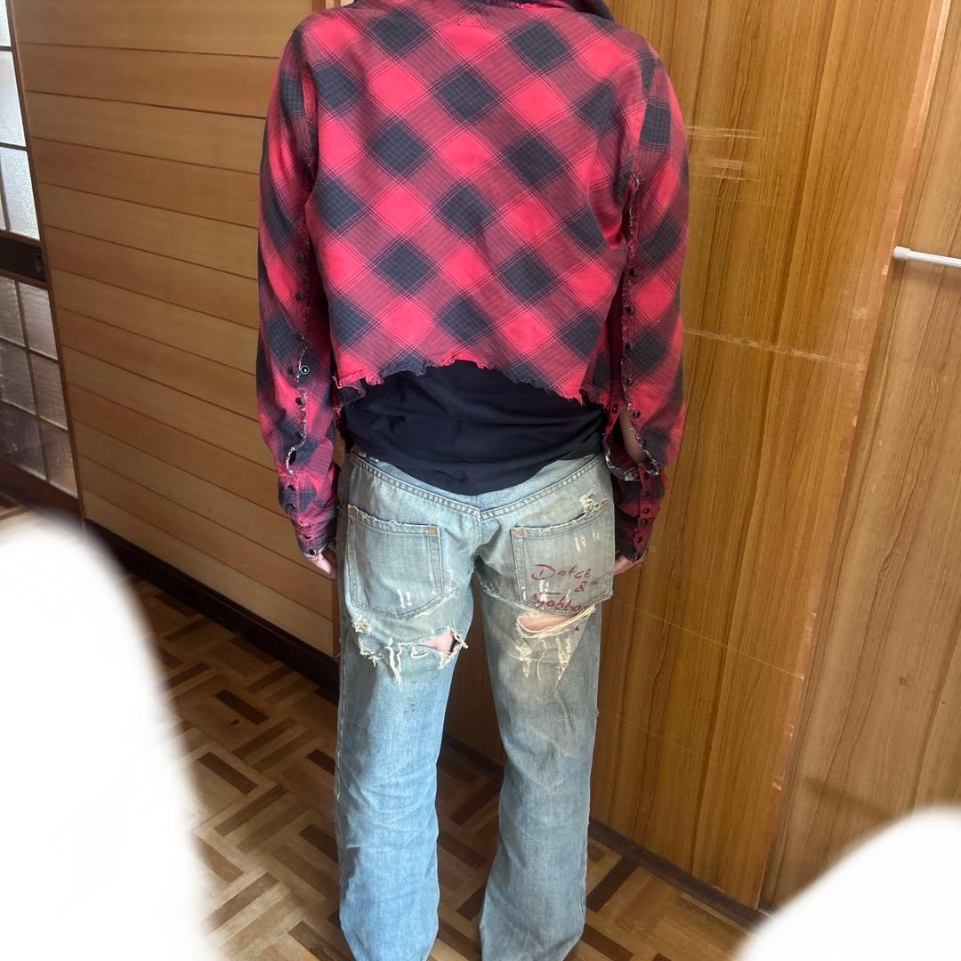 ドルチェ＆ガッバーナ　ダメージデニムパンツ