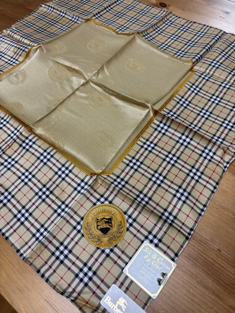 s*認様 Burberry's シルク＆コットン大判ハンカチ 4枚セット