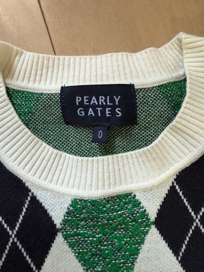 PEARLY GATES アーガイル柄ニット、スカート、 靴下の3点セット