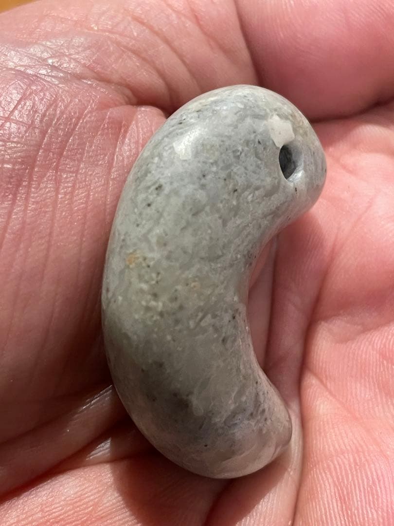古墳時代　石製勾玉　出土　ジャスパー　滑石　大型