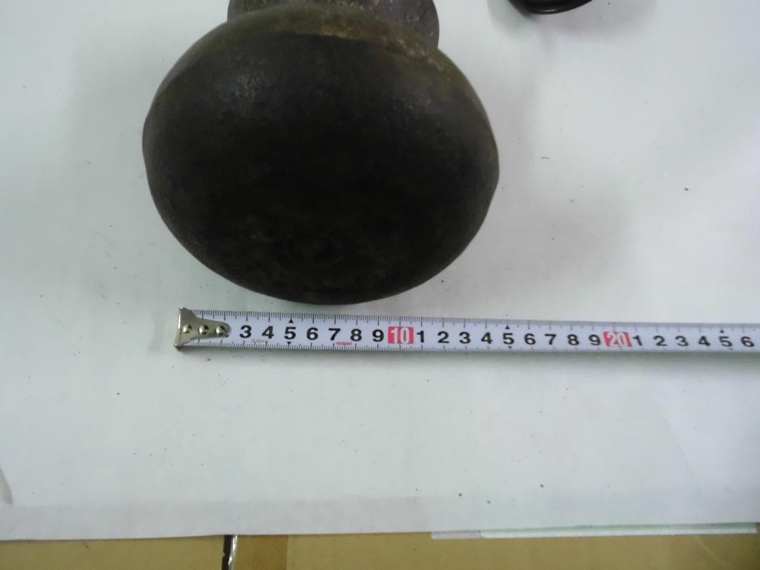 ※手渡し限定 十一代　宮崎寒雉　鉄製瓢箪茶釜 木箱付　先祖代々物　骨董品　岐阜市