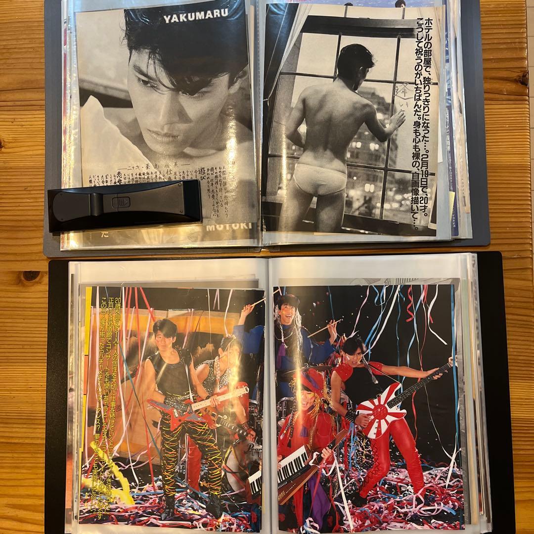 シブガキ隊　雑誌切り抜き　ファイル2冊　大量　超レアポスター他2枚付き！