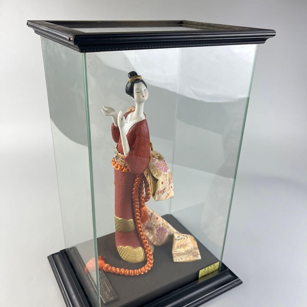 寿喜代 帯 人形 ケース入り 純金証明シール 女の子 日本人形 彩色