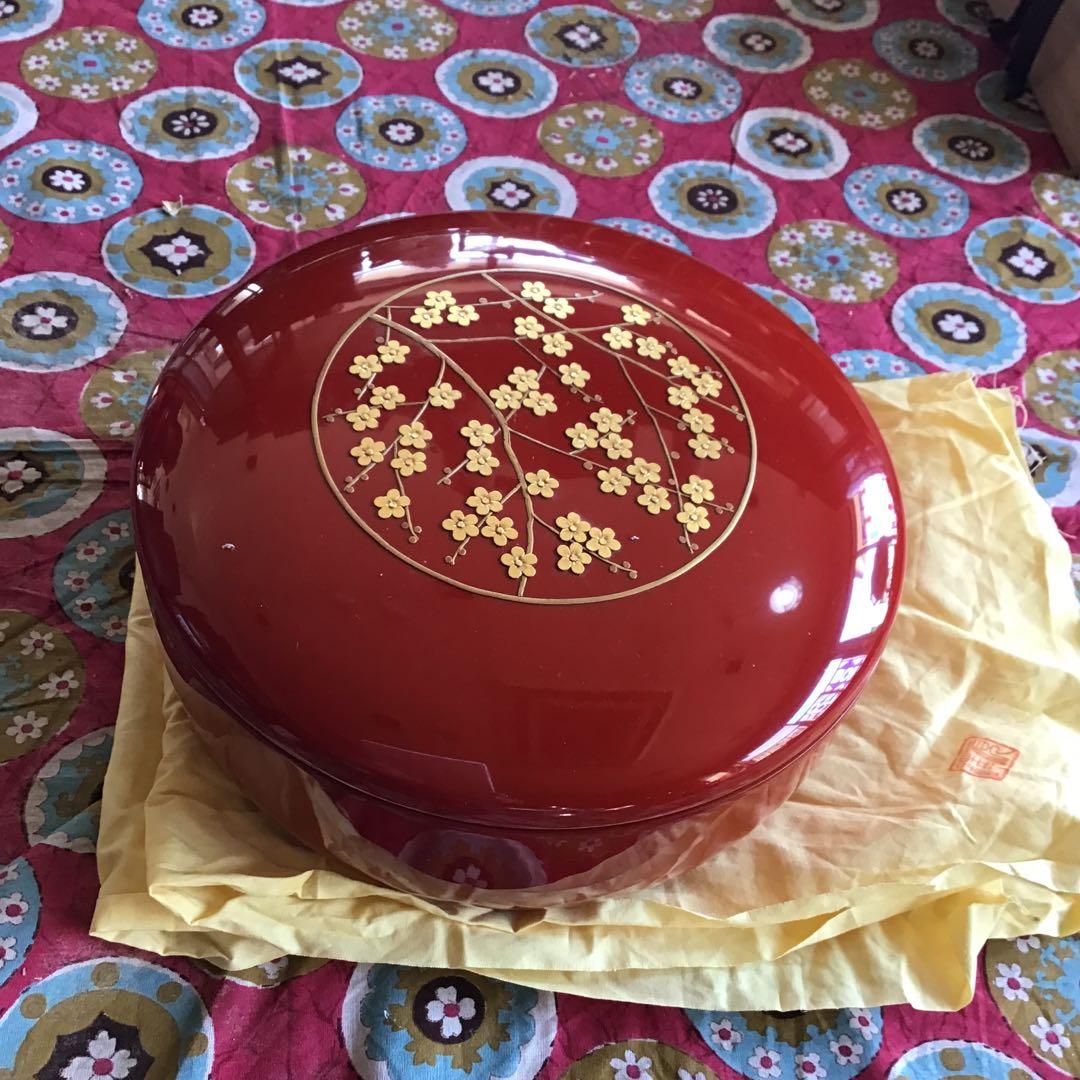 琉球角萬　うるし　漆器　菓子ばち