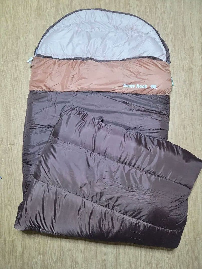 新品未使用*【Bear's Rock 】−30度　寝袋 シュラフ　チョコブラウン