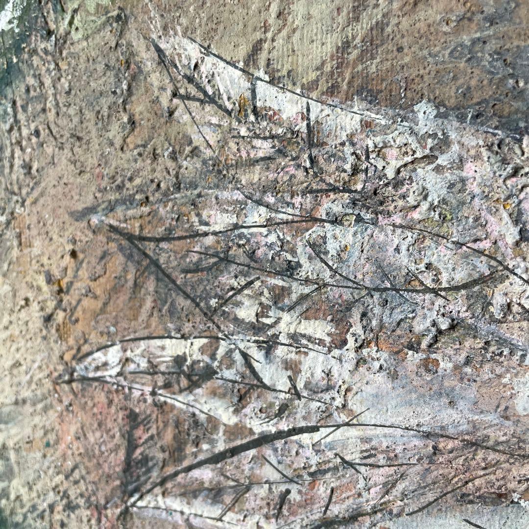 木製フレーム　キャンバス　油彩画　抽象画　人物　ヴィンテージ　画家　作家　手描き