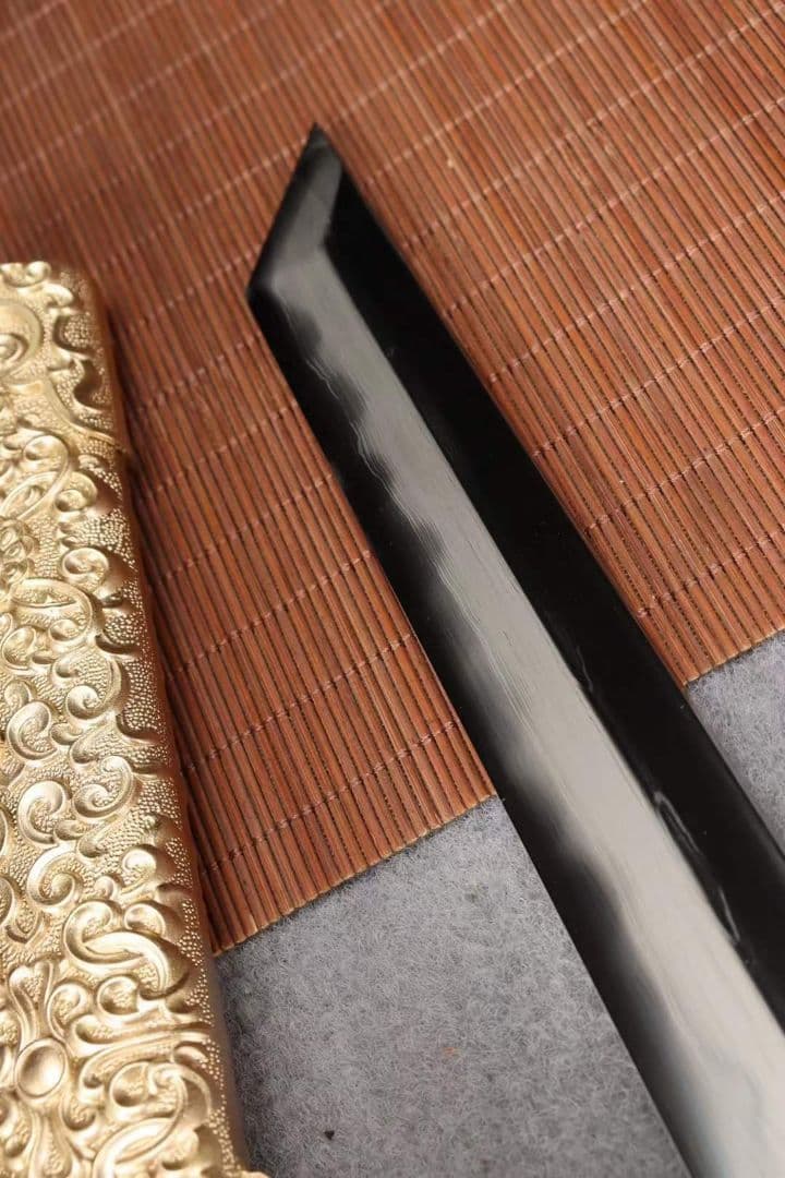 【銅鞘短唐刀】20231750古兵器 武具　刀装具 日本刀 模造刀 居合刀 短刀