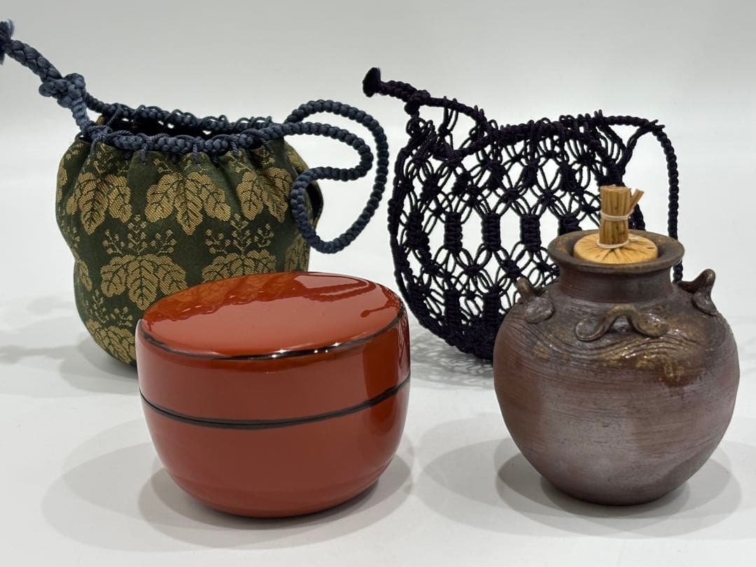 茶道具 吉川日月 御所篭 野点籠 茶籠一式セット 紙箱