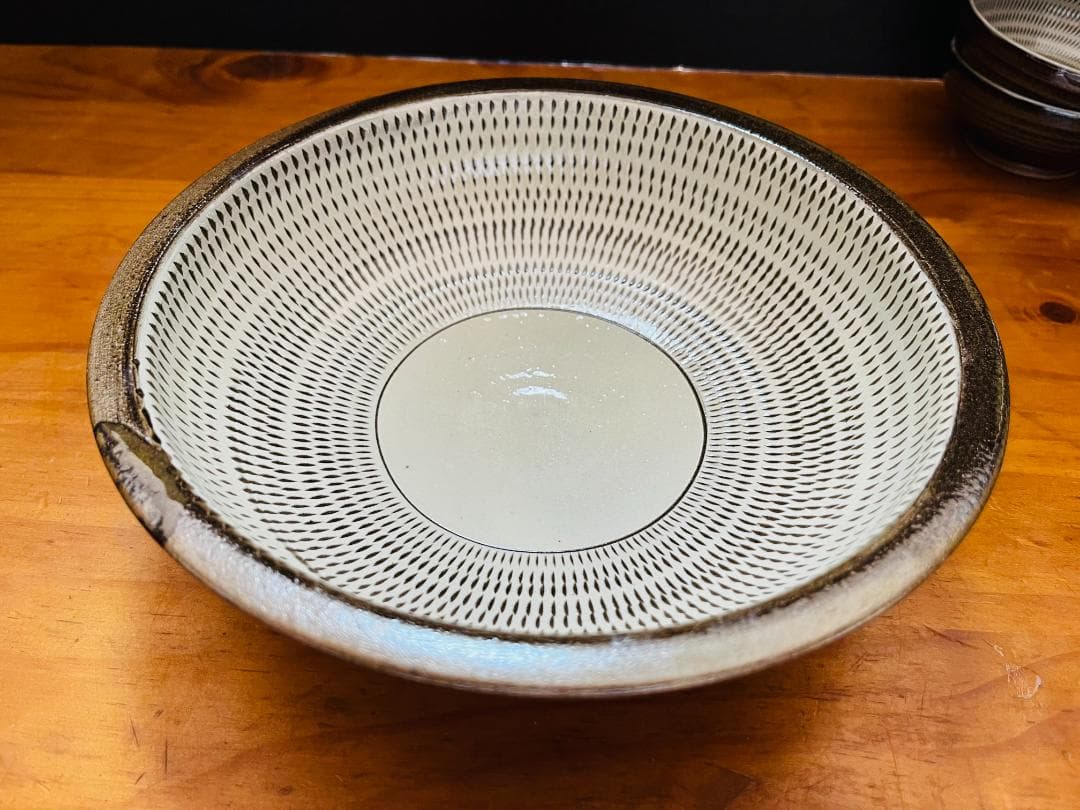 【美品】　小石原焼　中鉢　盛鉢　小鉢　５客　飛び鉋