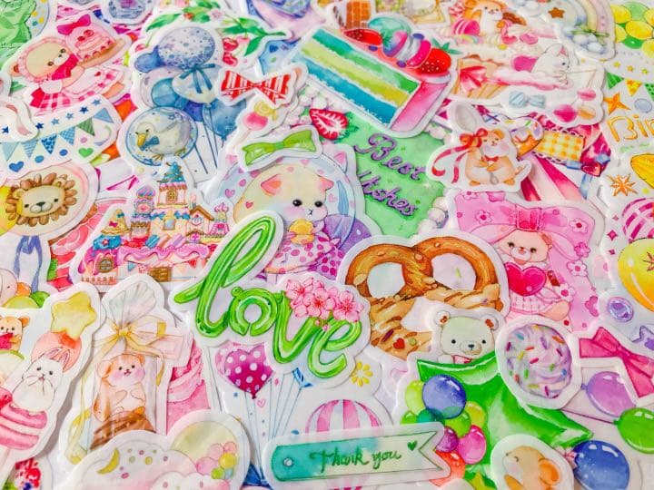 可愛いい❤️❤️フレークシール( ⸝⸝•ᴗ•⸝⸝ )アニマルmixセット♡♡