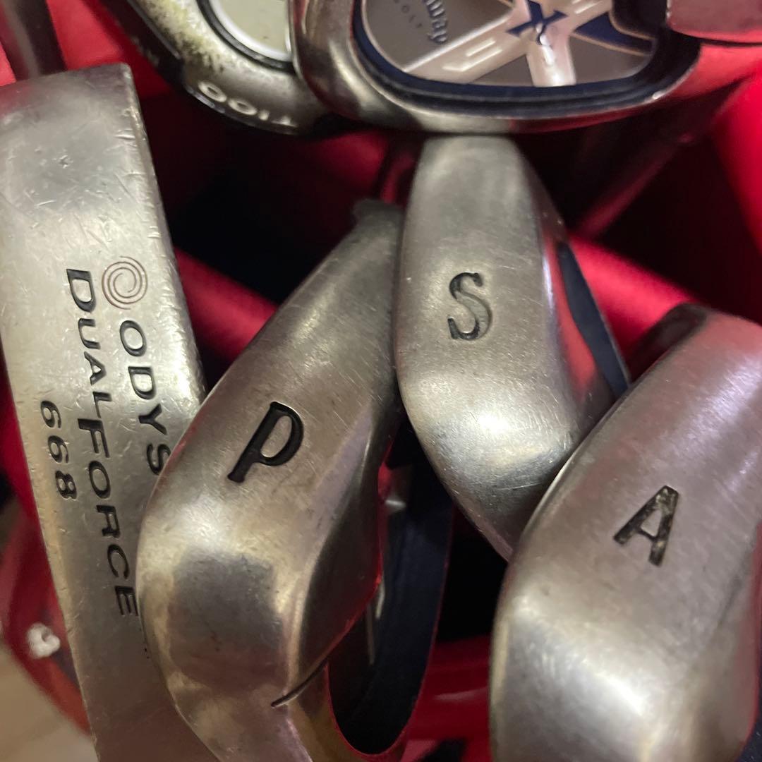 ⭐︎週末割引⭐︎Callaway 赤 キャディバッグ ➕ドライバー、アイアンセット