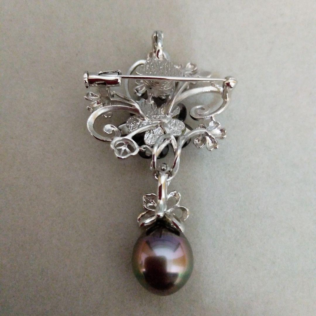 真珠パールブローチ黒蝶真珠パールブローチ　売り切りお値段大幅値下げ