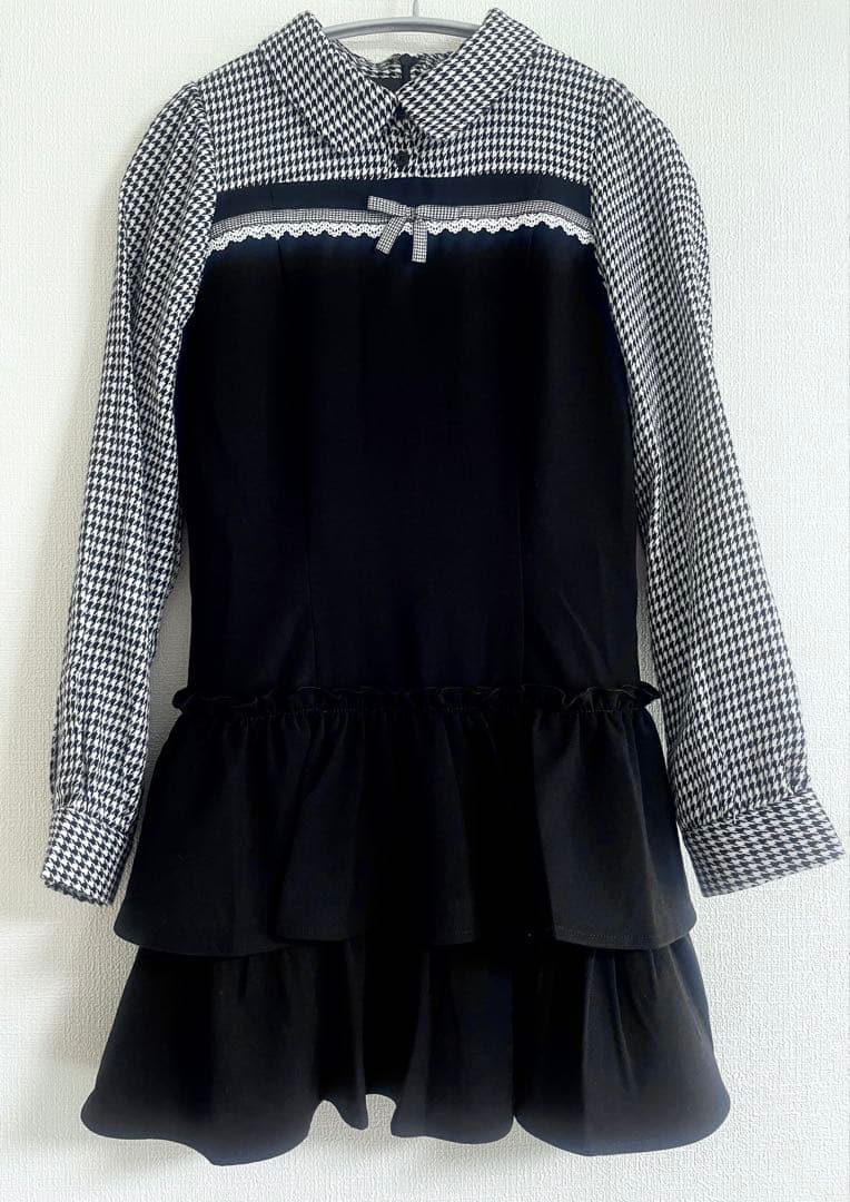 evelyn ティアードミニワンピース ブラック