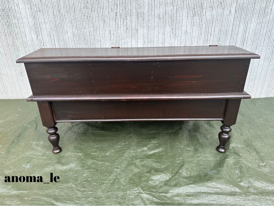 4005【文机】木製　座机　帳場机　収納棚　作業台　ジャパンヴィンテージレア◎