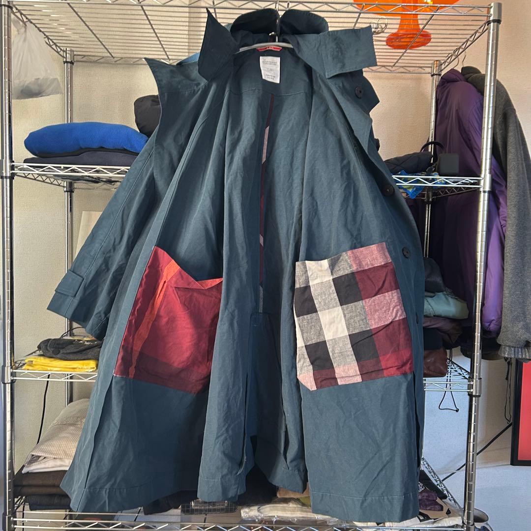 Leh ダークブルー オーバーコート Mサイズ ネイビー