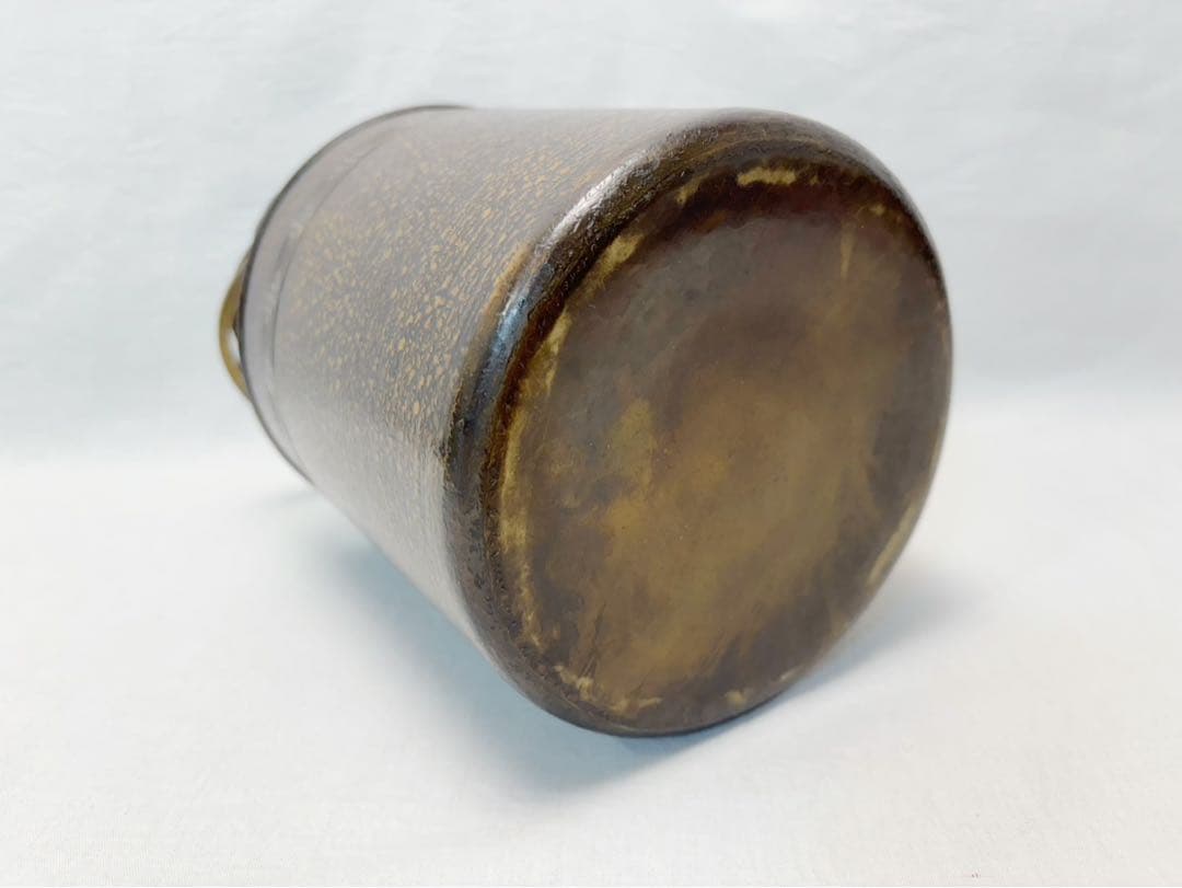 美品 茶道具 銅製 寸度形雷紋 水注 やかん 口蓋 薬缶 湯沸 金属工芸 紙箱