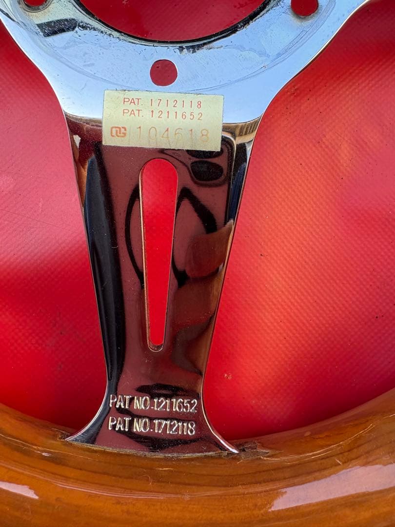 ウッドステアリング　ペイトン　30Φ 当時物　ホーンボタン付き