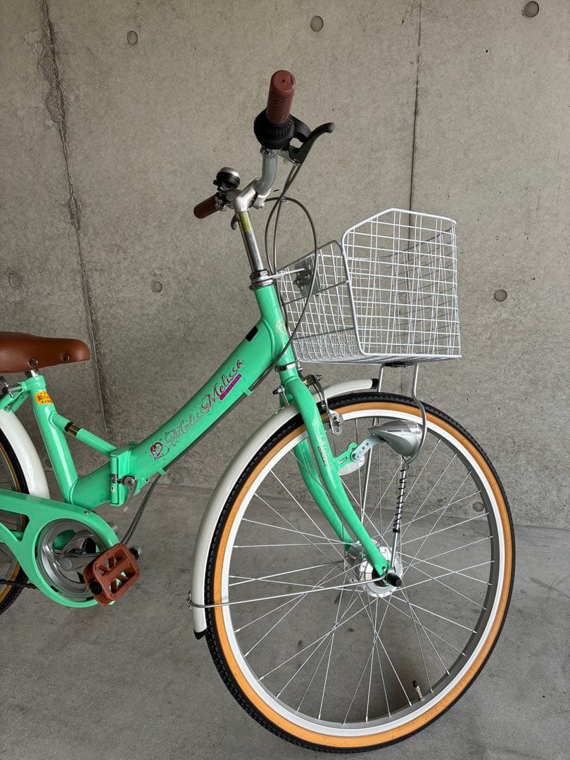 子供用自転車 女の子 メリッサ 24インチ シマノ6段変速 折りたたみ自転車