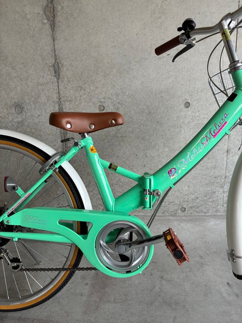 子供用自転車 女の子 メリッサ 24インチ シマノ6段変速 折りたたみ自転車