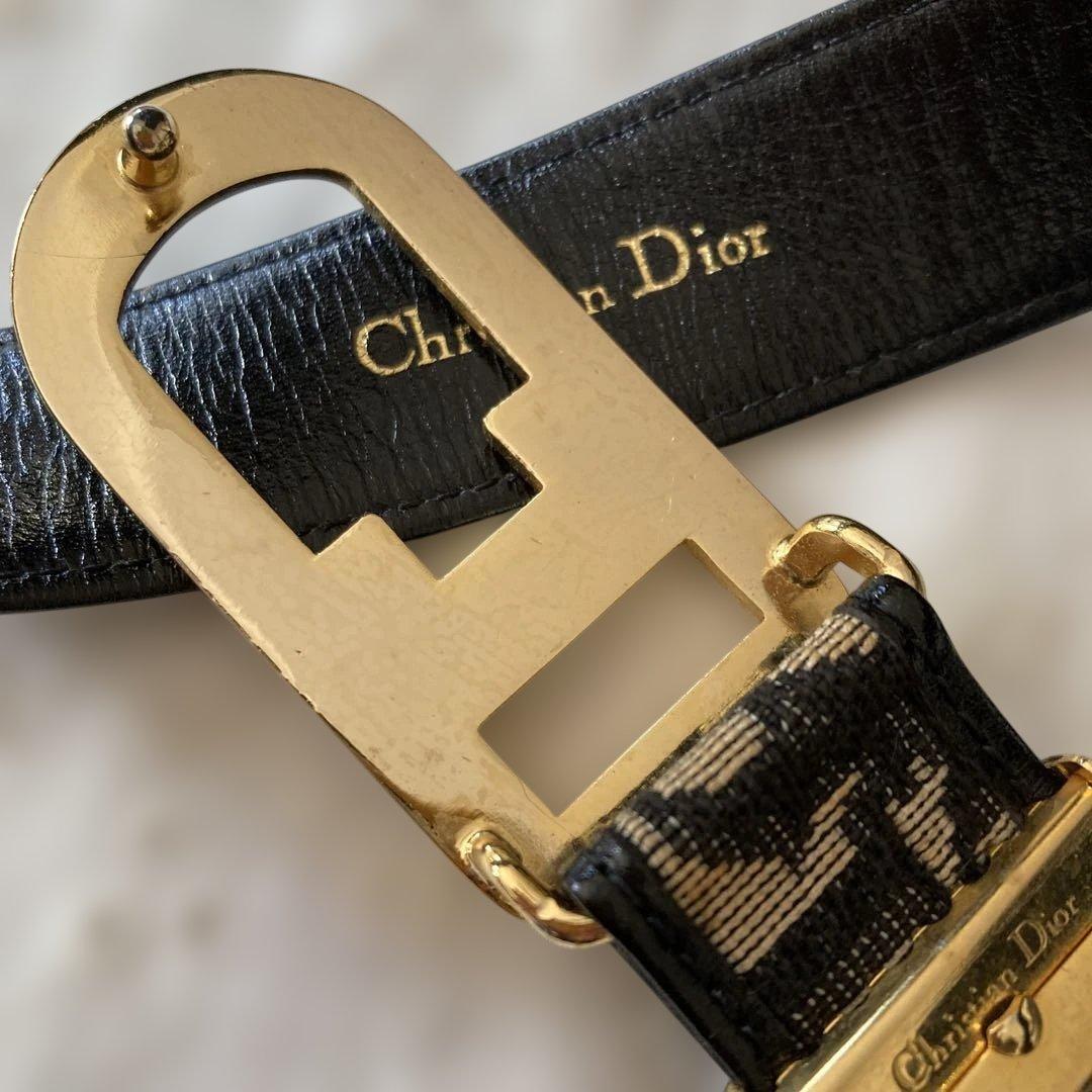【美品】Christian Dior ベルトレディース トロッター柄