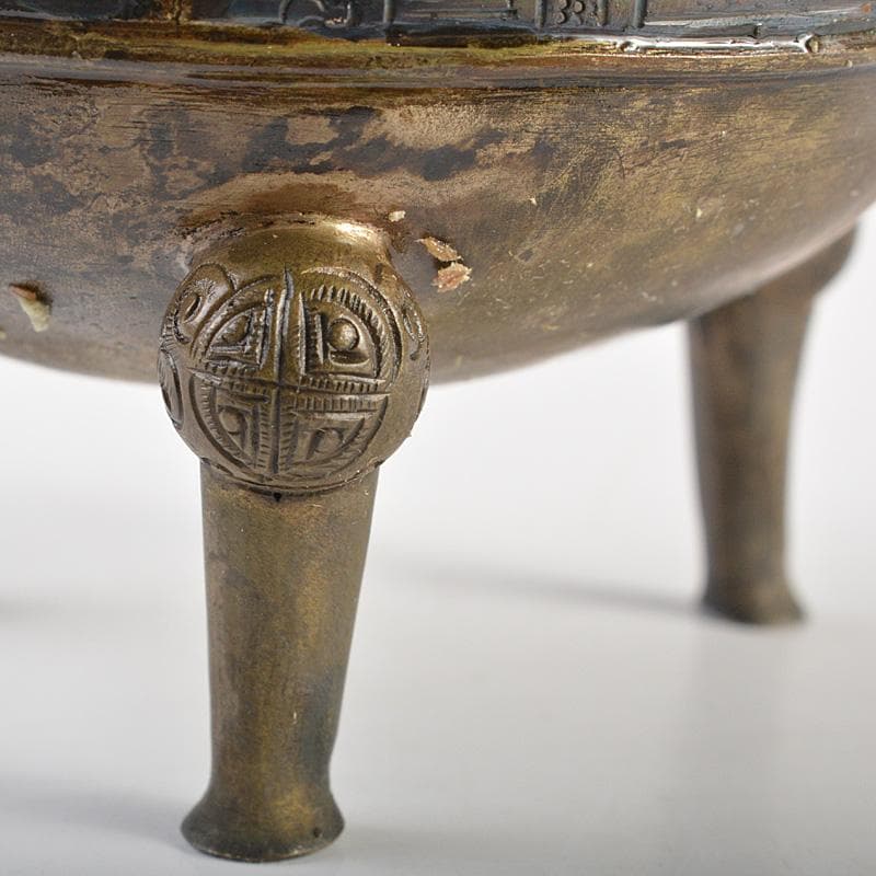 中国　古銅青銅　饕餮文　水注　水滴　M　R7365