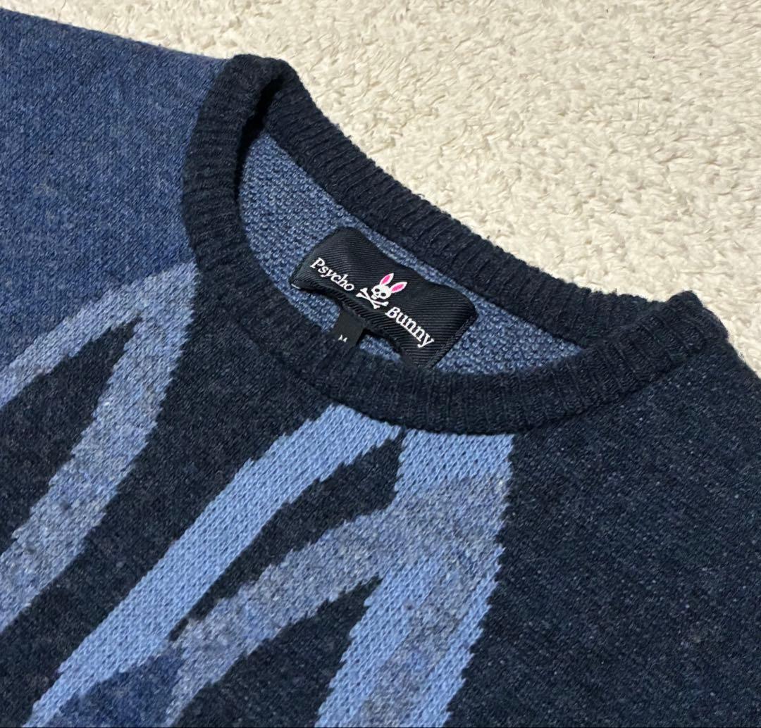 【美品】サイコバニー ジャガードバニー クルーネック ニット M