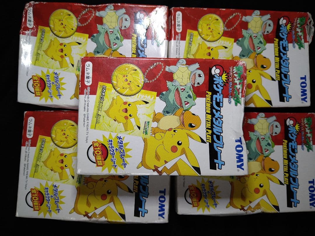 2004 ポケモンメタルプレート 5個セット TOMY 未開封