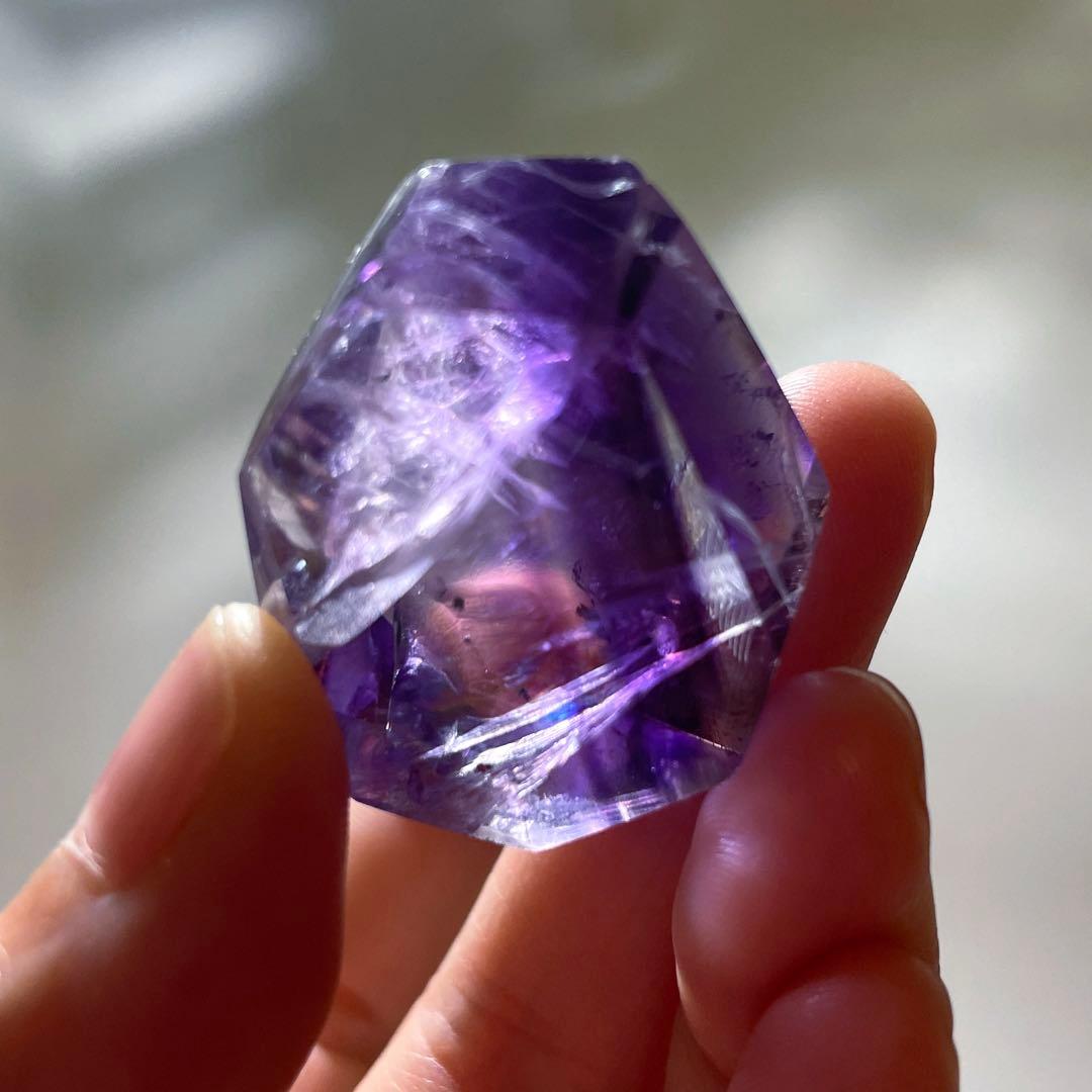 アメシスト　虹　ファントム　ロマネサイト　フリーフォーム　3.4㎝　高品質