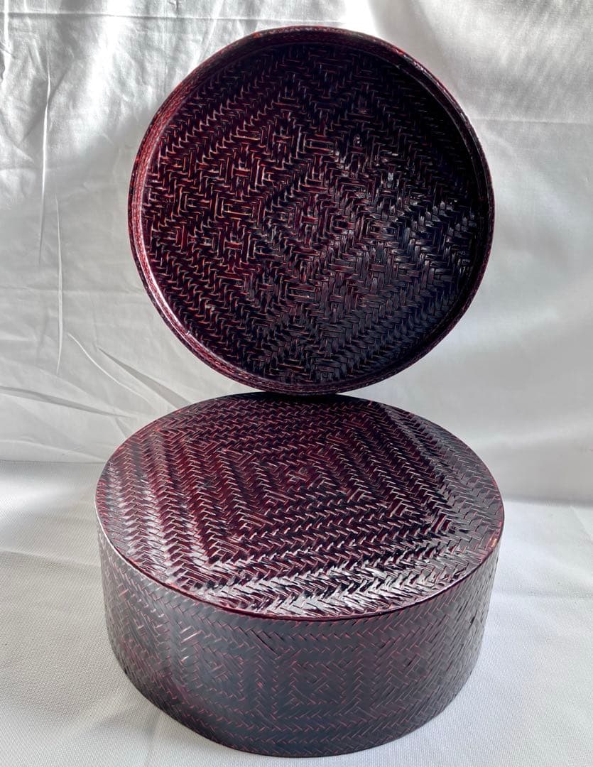 ✅当時物✅籃胎漆器/亀甲茶櫃/伝統工芸品